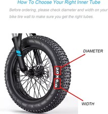 2 Pack 20x4 Fat Tire Bike Tubes Heavy Duty for Ebike  Mountain Bike