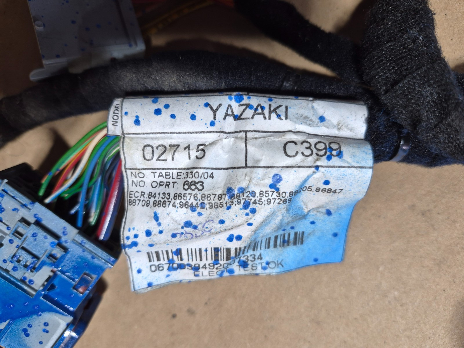2018 MASERATI GHIBLI DASH INSTRUMENT PANEL WIRE HARNESS - 06700394920 - OEM