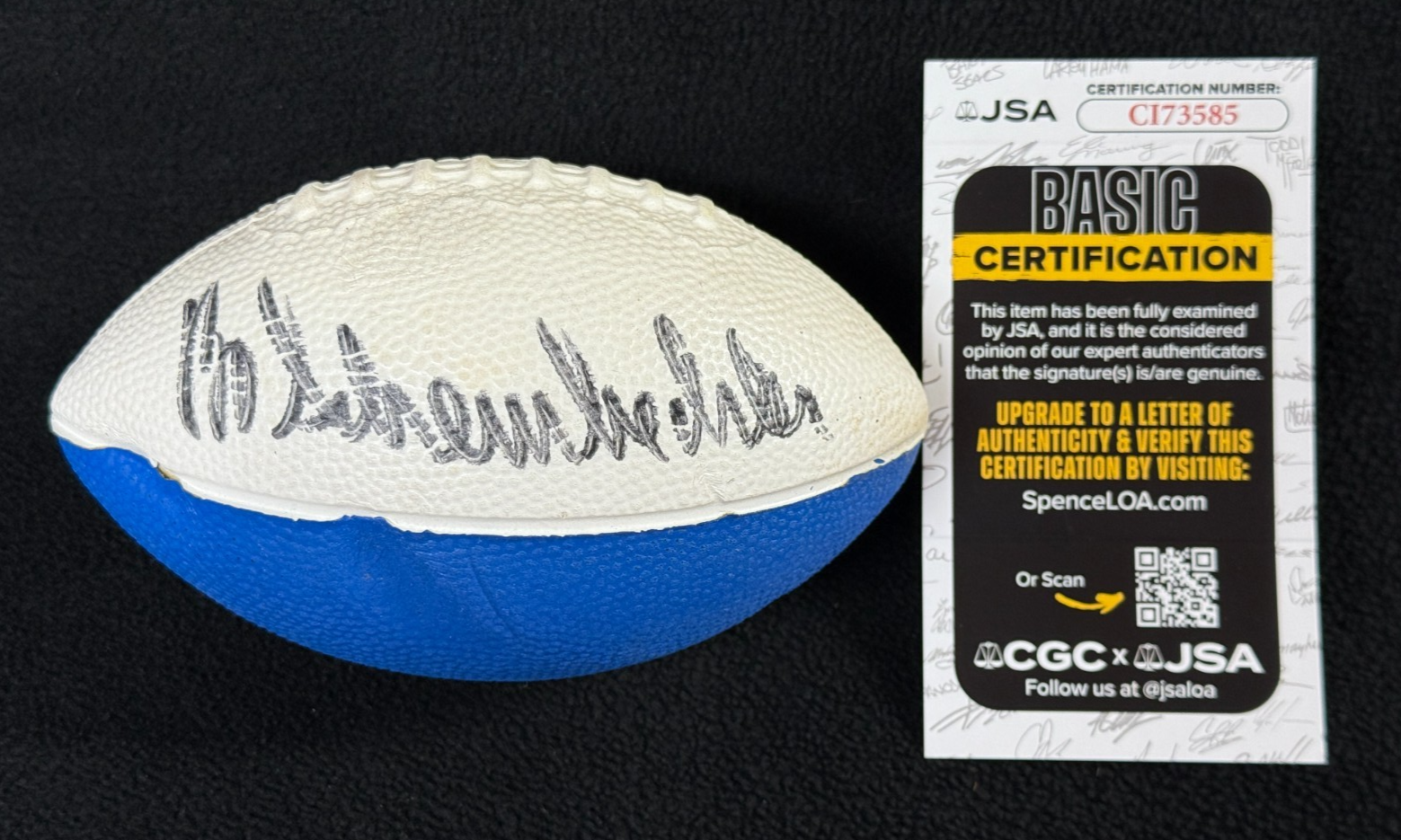 Bo Schembechler Autographed Signed Michigan Wolverines Mini Foam Football JSA COA 