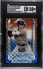 2021 Leaf Metal Draft Ha-Seong Kim SGC 10 w/10 Auto Red White Blue (1/5)