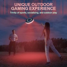 Durable LED Light Up Flying Disc USB-C Rechargeable Glow Frisbee for Outdoor Fun