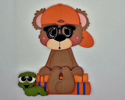 Charlie Bear I Love Books #2- 3-D Cardstock Die Cut Embellishment Scrapbooking