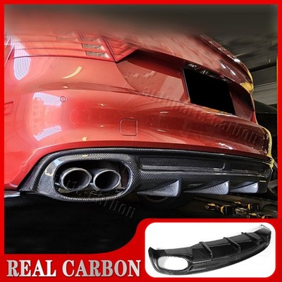 Fit for Audi A7 S-Line S7 2011-14 Rear Bumper Lip Diffuser Body kit REAL CARBON