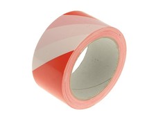 Image of Faithfull Professional Self-Adhesive Hazard Tape Red/White 50mm x 33m FAITAPEHA