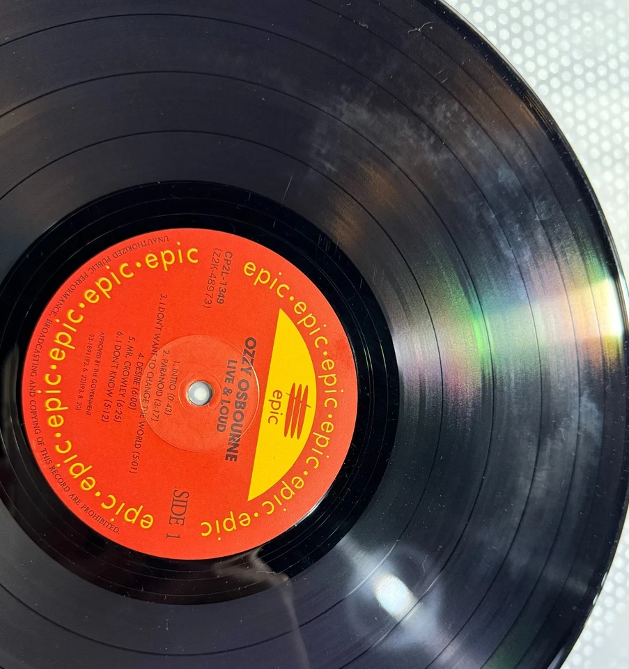 OZZY OSBOURNE / Live And Loud 2x LP / Edited 19 tracks (1993 Korea LP Vinyl) - Image 4 of 4