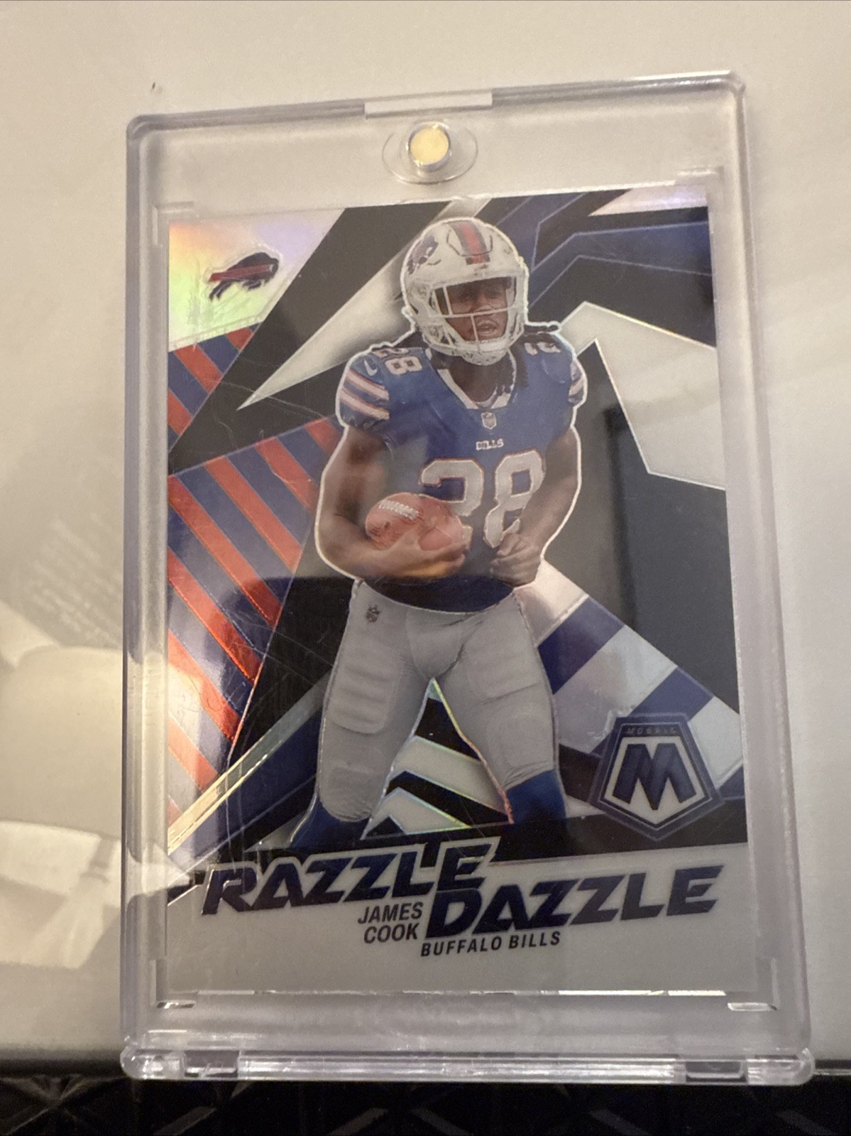 2022 James Cook Mosaic Razzle Dazzle Case Hit Rookie Card Buffalo Bills