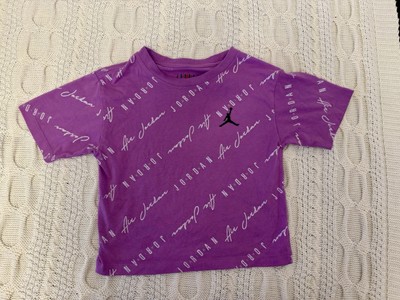 4/5T Toddler Girl Michael Jordan Purple Tshirt Step And Repeat Logo