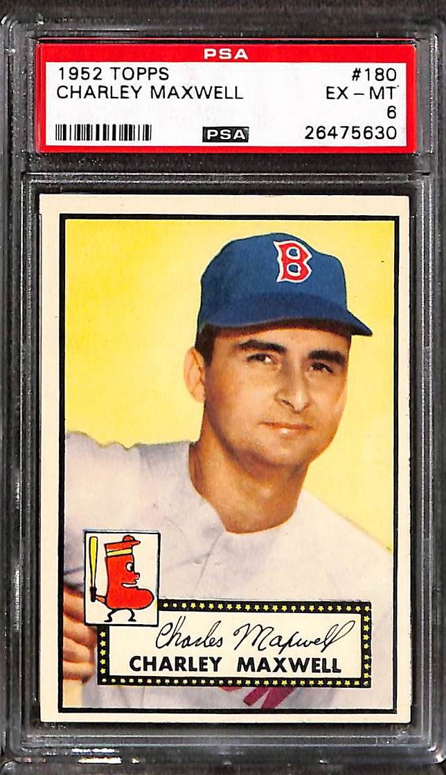 1952 Topps #180 CHARLEY MAXWELL PSA 6 EX-MT 26475630 