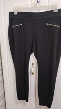 Maurice's Women's Large Black Ponte Knit Straight Leg Pull On Pants