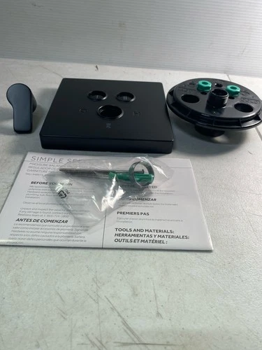 Signature Hardware SHHB8040MB Hibiscus Shower Trim, Matte Black - Less Valve - Picture 1 of 2