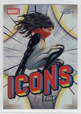 2026 Topps Chrome Marvel Icons Refractor Insert Card #MI-17 - SILK
