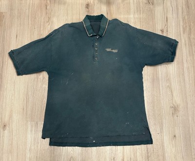 Vintage Y2K Early Internet Polo Shirt Microsoft Exchange Worked Thrash Distress