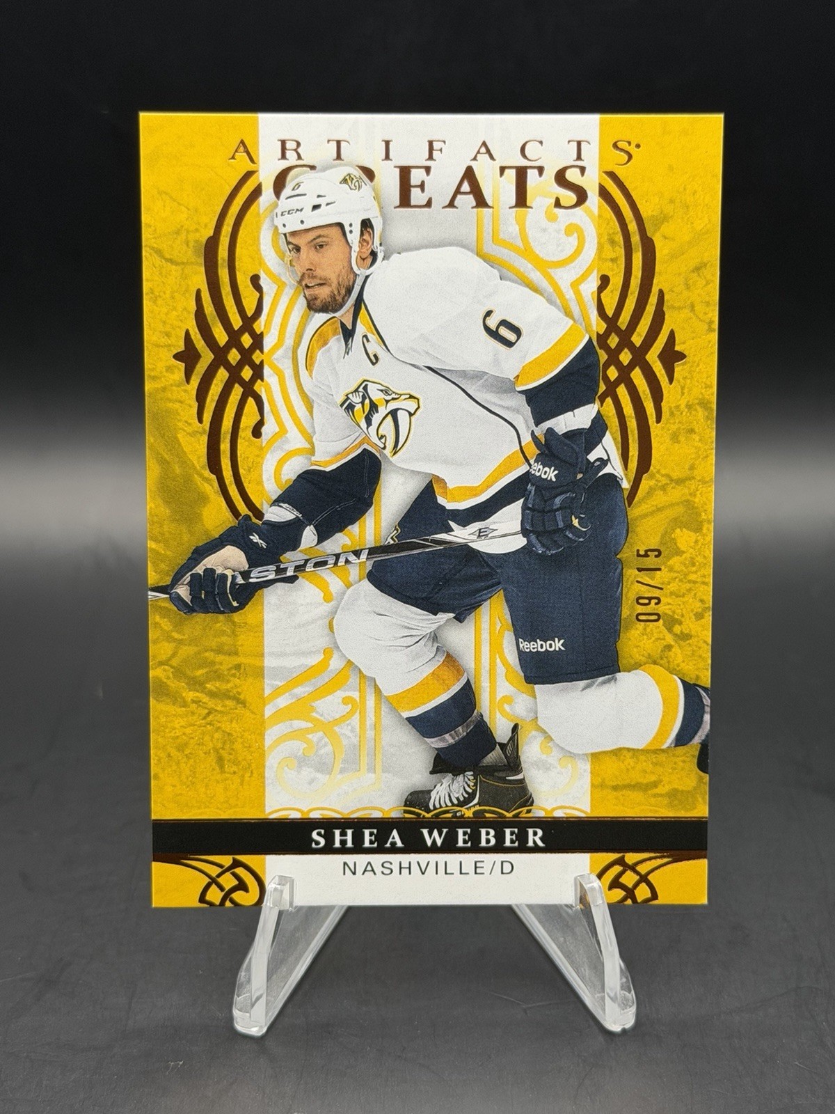 2026-27 Upper Deck Artifacts - Greats Shea Weber #169 Amber /15 Predators