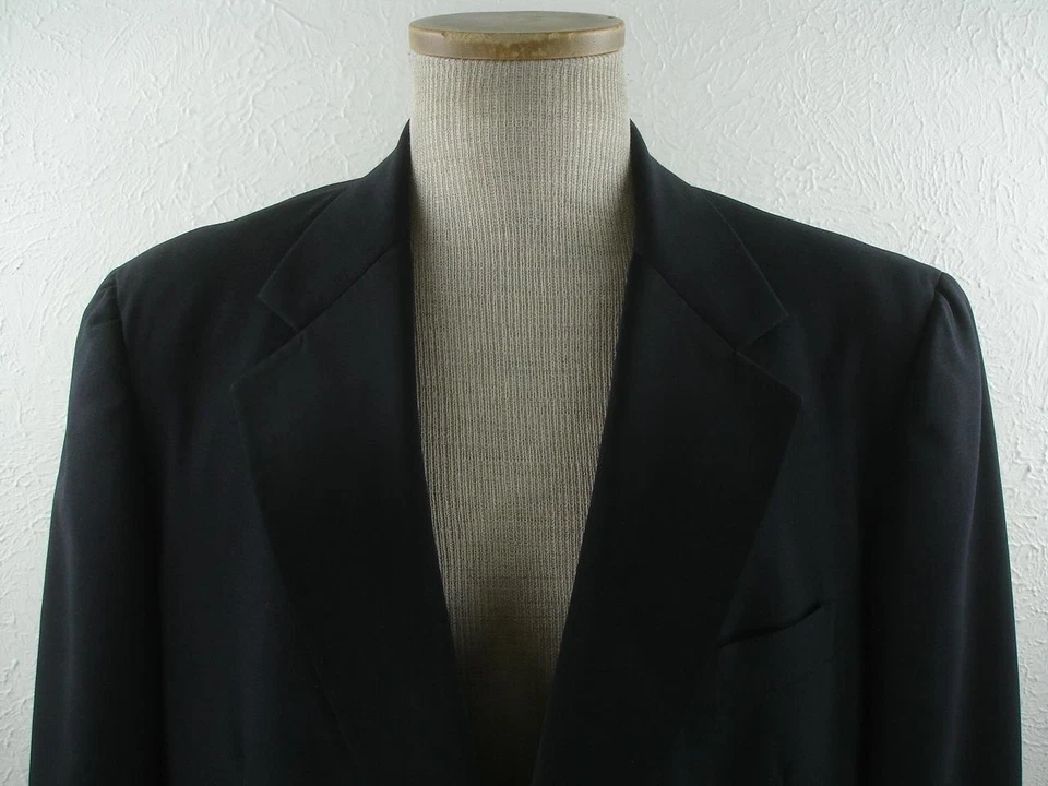 Men's 42S 42R Beckwith Black 2-Pc Tuxedo Suit Formal Pants 34 X 31 1-Button USA - Image 3 of 4