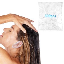300pcs Waterproof Ear Covers for Shower, Hair Dye, Swimming; Plastic; Transpa...