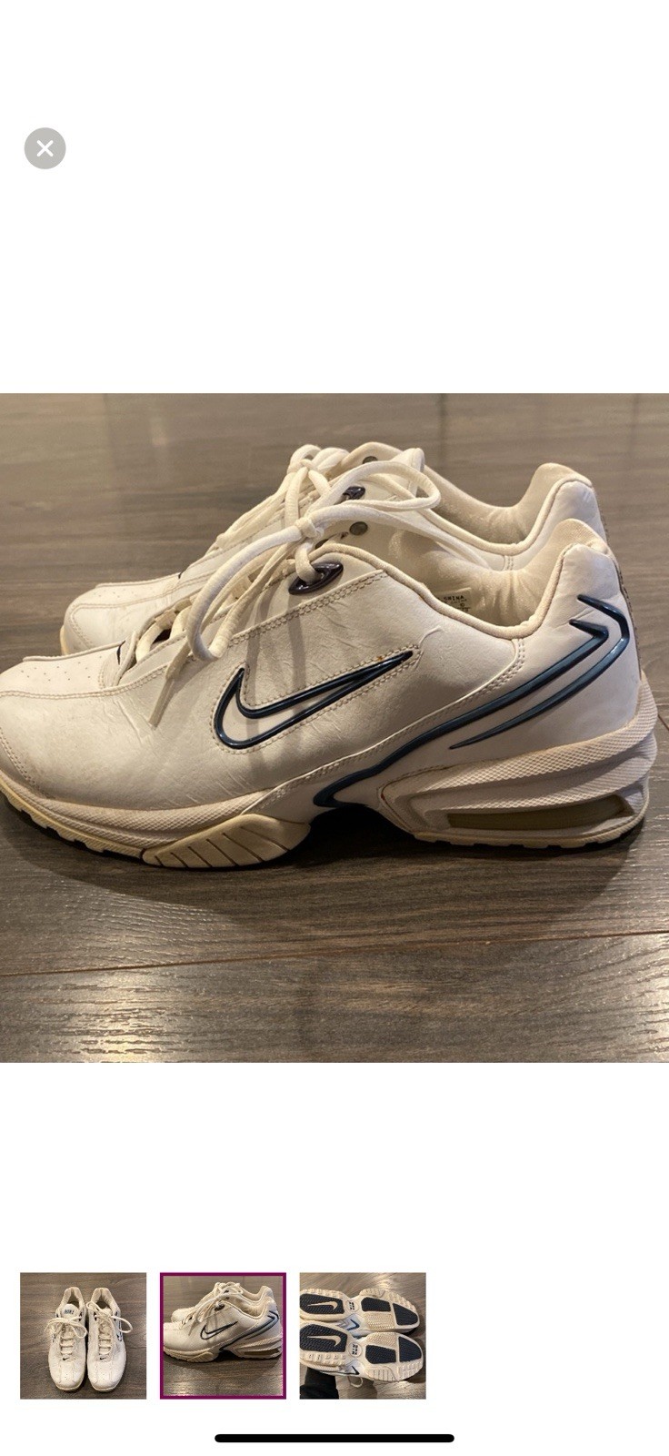 SAOLA Sneakers Nike Max Air bianche e blu taglia 10 (hanno qualche crepa)