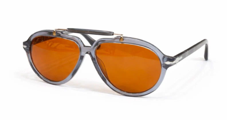Persol Senna Sunglasses PO0202S Gray/Orange 57-13-140mm With Case