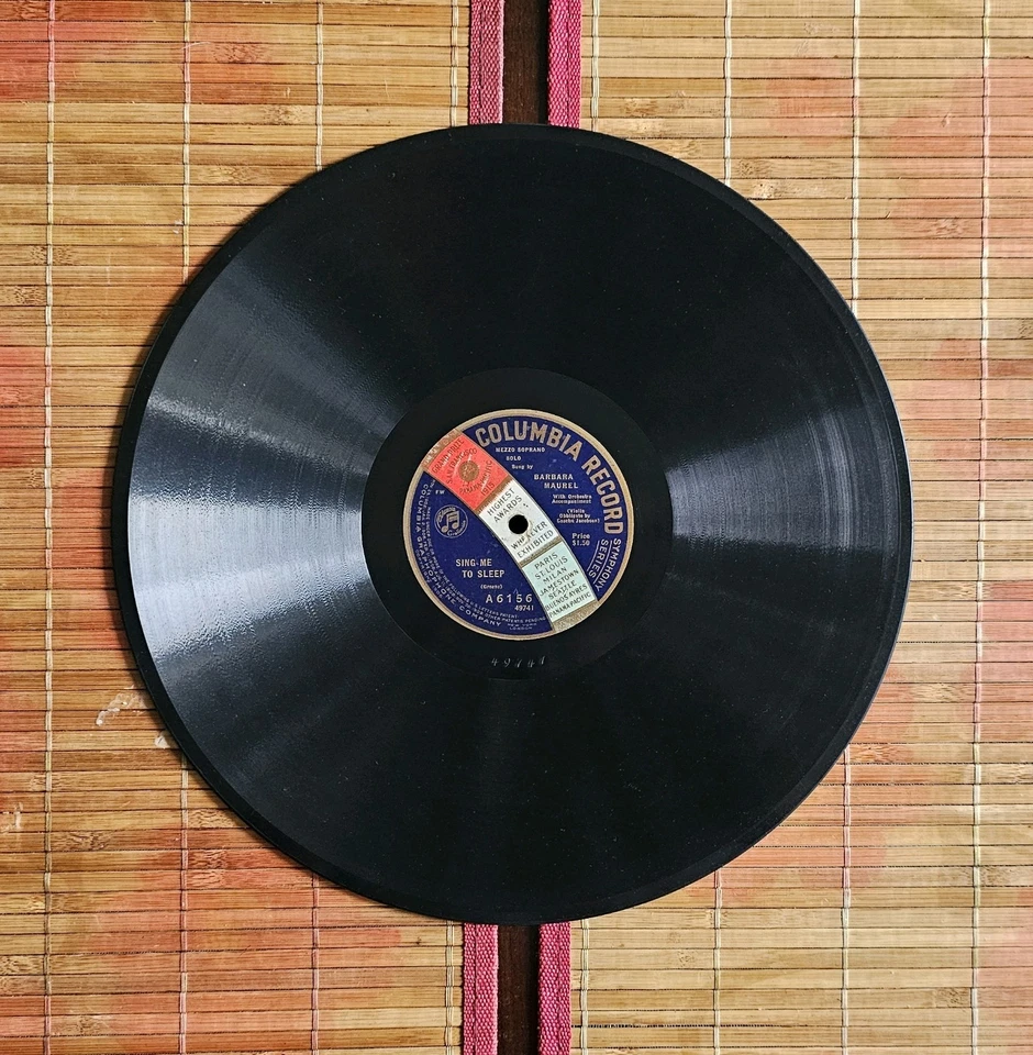 Barbara Maurel-Sing Me to Sleep/Fiddle and I-Columbia A6156-78 rpm HEAR B4U BUY! - Image 3 of 3