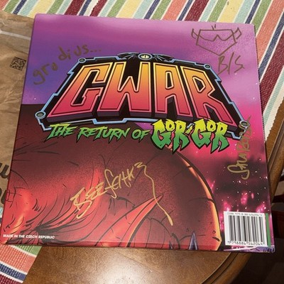 GWAR SIGNED 4X THE RETURN OF GOR GOR DELUXE VINYL