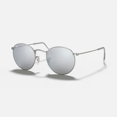 Ray-Ban Round Silver Metal RB3447 019/30 50-21 Sunglasses Mirrored ORIGINAL 