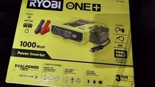 Ryobi One+ RYi1030A 1000 Watt Power Inverter (Tool-Only) 18V Battery Or 12V DC