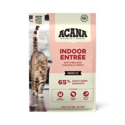 Dry Cat Food Entrée Chicken Turkey Whole Herring and Rabbit 10lb Bag