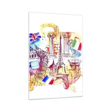 Quadro su Vetro 70x100cm Viaggi l'Europa la storia il castello Stampe Murale