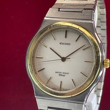 Vintage 1980s CITIZEN EXCEED Quartz Japan Made Gold Original Bracelet Working