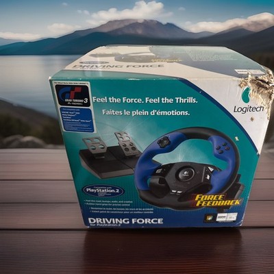 Logitech Driving Force Feedback Racing Steering Wheel & Pedals - PS2 - Complete