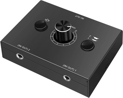 3,5 mm Audio Switch 2(1)-In-1(2)-Out Stereo Sound Umschalter