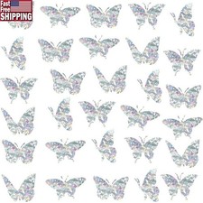 Bird Strike Window Decals Butterfly Stickers Rainbow Maker Static Cling 30 Pack
