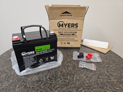 Myers Pegasus BAT-CG12033B 12V 33Ah Industrial Valve Regulated Lead Acid Battery