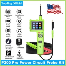 TopDiag P200 Pro Automotive Electric Car Circuit Tester Power Probe Kit 9V-48V