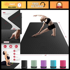 Extra Large Non-Slip Yoga Mat 72"x48"x6mm Thick Exercise Mat for Home Workouts,
