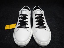 NEW Men's Valentino Petra Italian Leather Sneakers US9.5 White-Black SS75