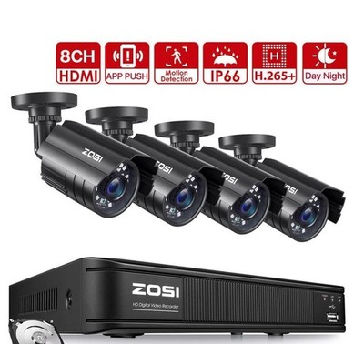 ZOSI H.265+ 5MP 8CH 1080P Outdoor CCTV Security Camera System 1TB IR Nigh Vision