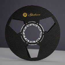 1X Studevox Pro Black 10.5" Carbon Fiber 1/4" Tape Reel For Tape Recorders