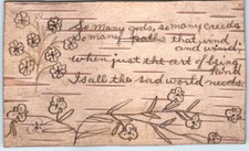 Postcard - Greeting Card with Poem and Flowers Art Print