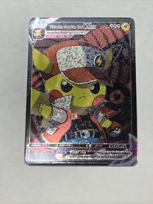 Pikachu Cosplay Red Trainer Pokémon Custom ACG Goddess Card Holo Foil Anime  Cute