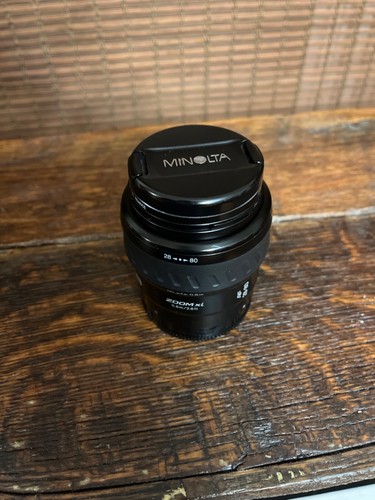 Minolta Maxxum AF Zoom xi 28-80mm f4-5.6 Lens Telesar 55mm With Shade Clean