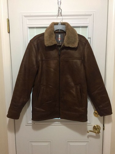 Buffalo Mens Brown Faux Leather Jacket 