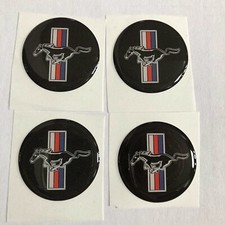 Ford Mustang Black Pony Center Wheel Emblem 2 Round Vinyl Set 4 Ford Mustang Black Pony Center Wheel Emblem 2 Round Vinyl Set 4