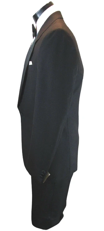 ALL SIZES 40 L Black Wool Tuxedo Coat Pants Shirt Vest tie Complete Tux Mason - Image 4 of 4