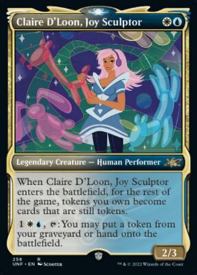 MTG CLAIRE D'LOON, JOY SCULPTOR 258 FOIL EXC - - UNF X - MAGIC