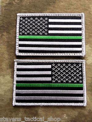 Thin GREEN Line American Flag Patch, Federal Agents, Game Wardens, Border Patrol