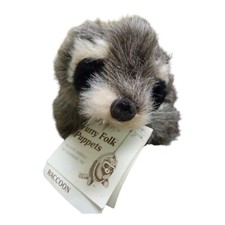 Folkmanis Furry Folk Raccoon Hand Puppet - New w/ Tags