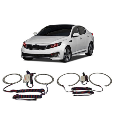 Bright Red Angel Eye Headlight Halo kit for Kia Optima 11-13