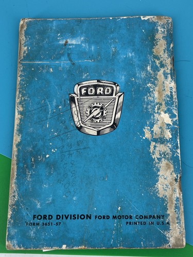 1957 Ford Truck Operator's Manual Original Intact But Worn Perfect For A Driver - Foto 3 di 4