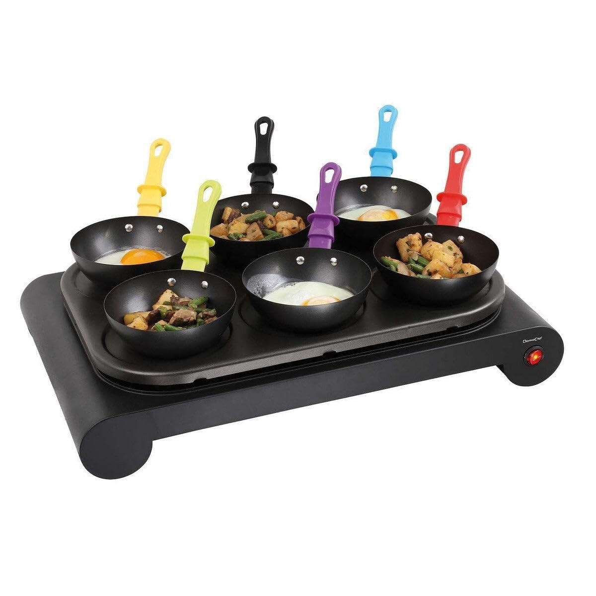 Wok et grillade de table 3en1 pour vos soirées conviviales à 6 en noir
