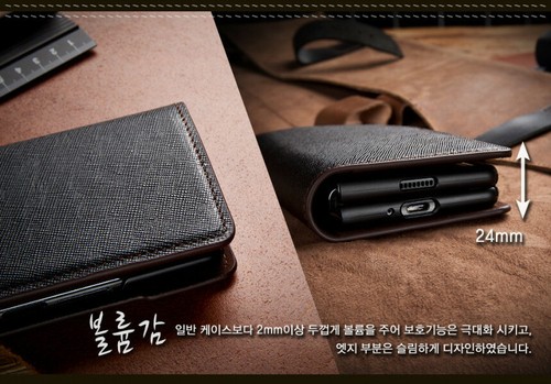 Andantannerie Korea Saffiano Leather Flip Cover Case for Samsung Galaxy Z FOLD 2 - Picture 6 of 12
